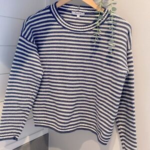 Madewell Striped Knit Sweater Sz M